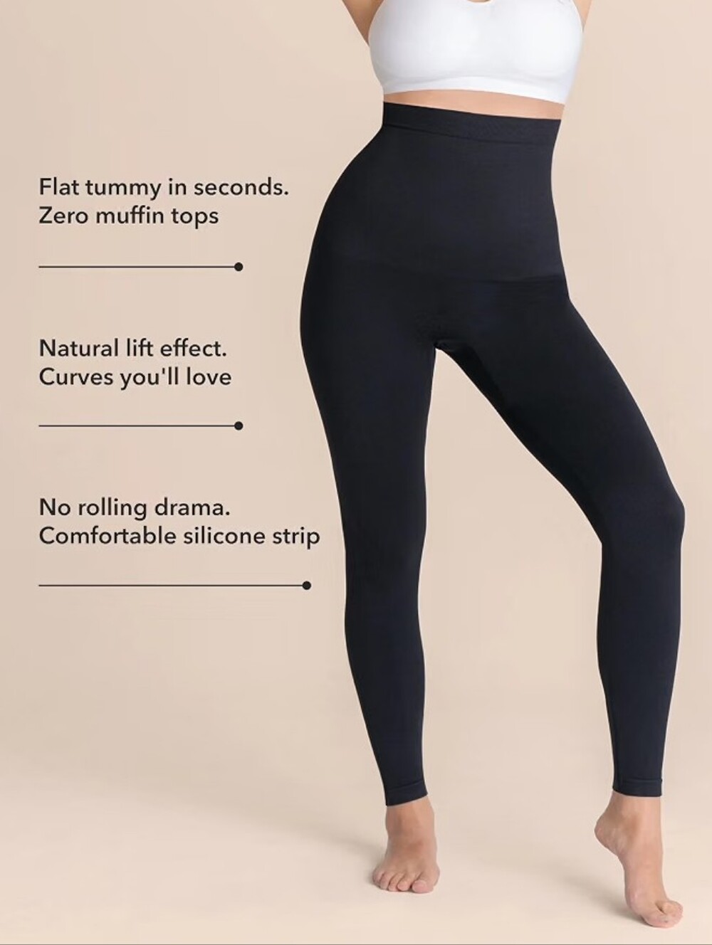 Shapermint Essentials High-Waist Compression Shaping Leggings  Sz L NWOT